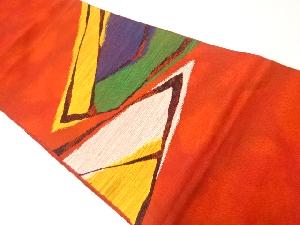 リサイクル　抽象模様織出し名古屋帯